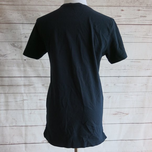 Theory Black Cotton Blend Short Sleeve Tee Shirt Top - Size Small - Picture 3 of 5